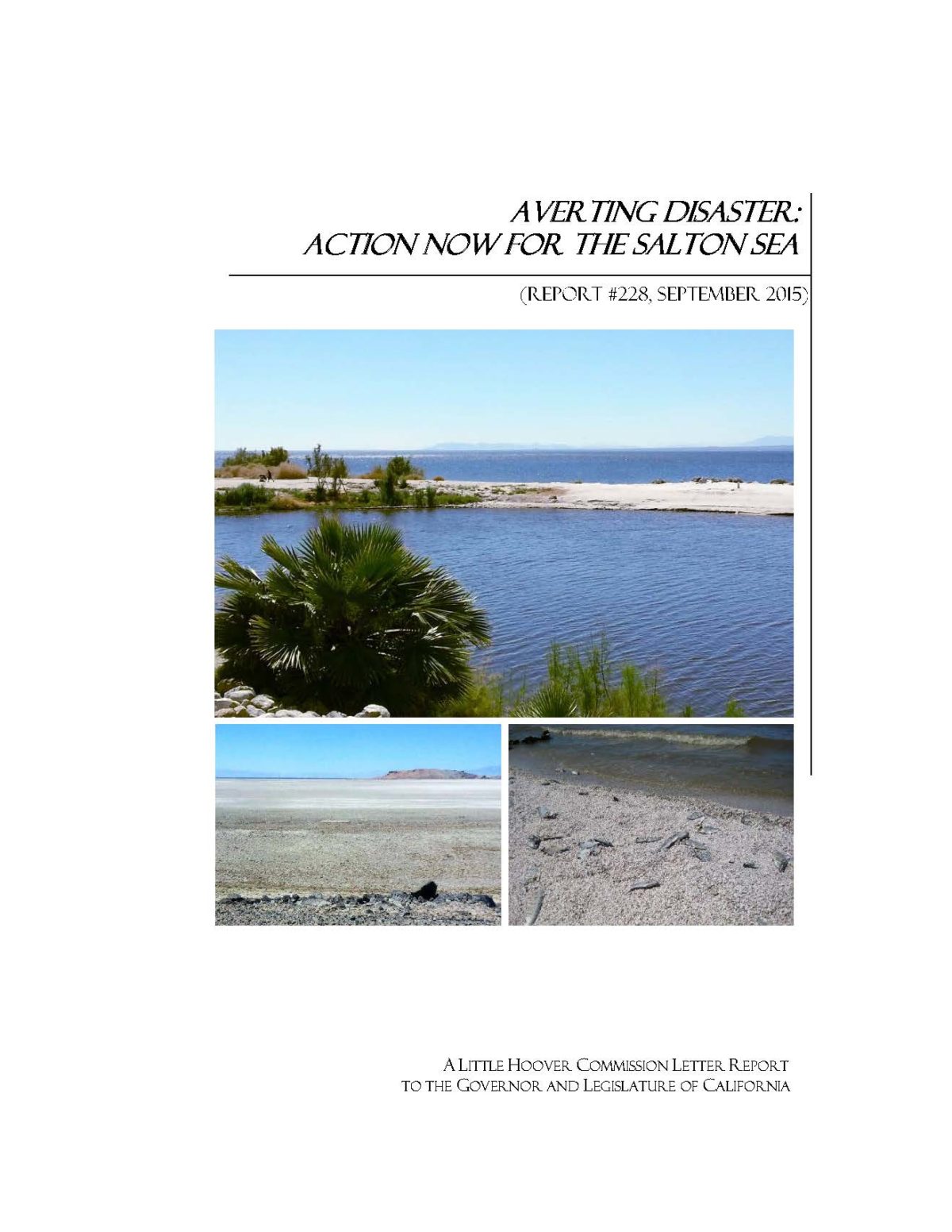 Averting disaster: Action now for the Salton Sea