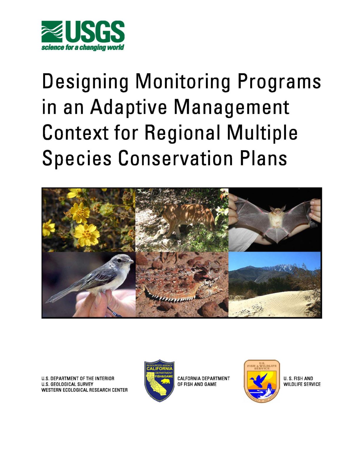 Designing Monitoring Programs in an Adaptive Management Context for Regional Multiple Species Conservation Plans