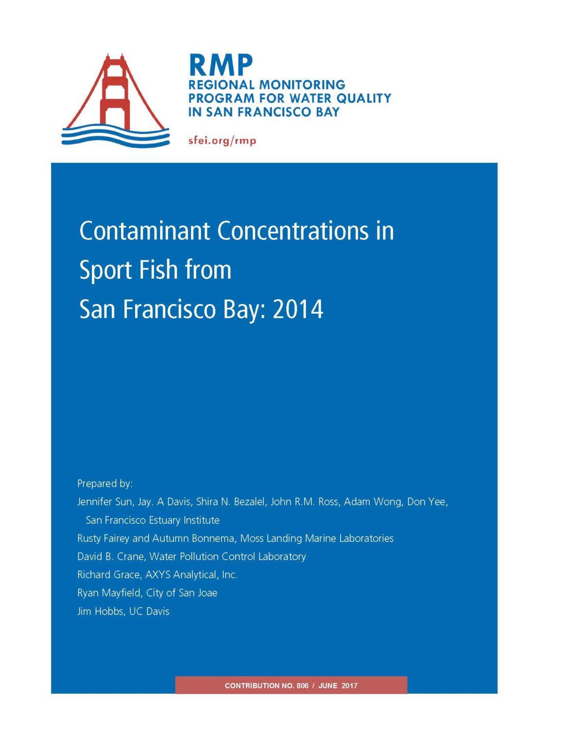 Contaminant Concentrations in Sport Fish from San Francisco Bay: 2014