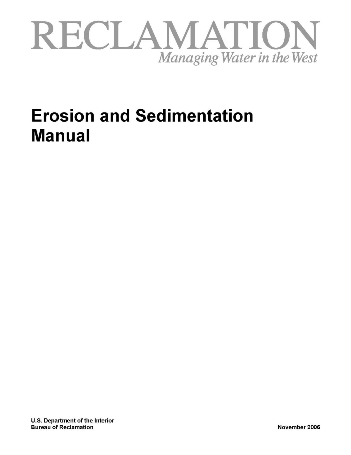 Erosion and Sediment Manual