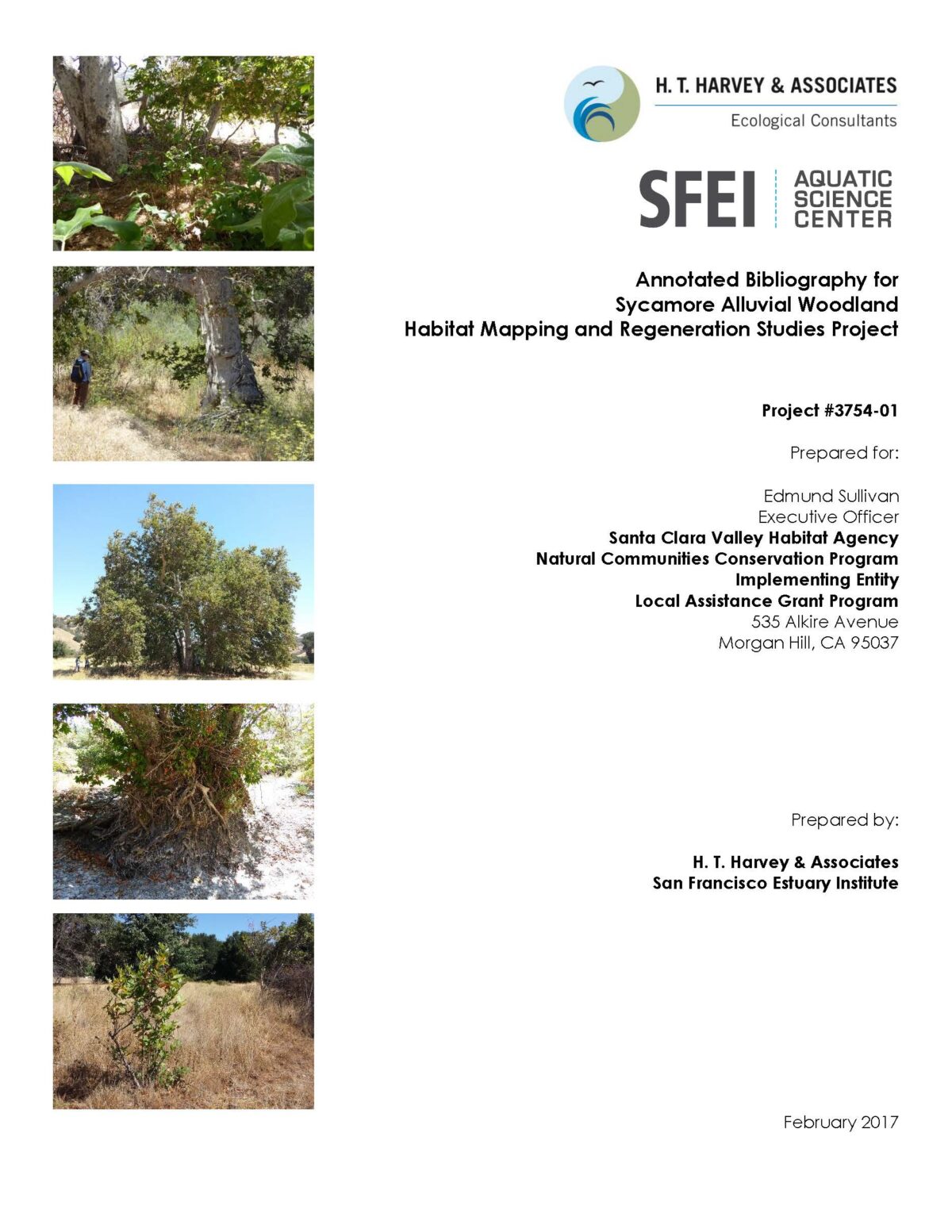 Annotated Bibliography for Sycamore Alluvial Woodland Habitat Mapping and Regeneration Studies Project