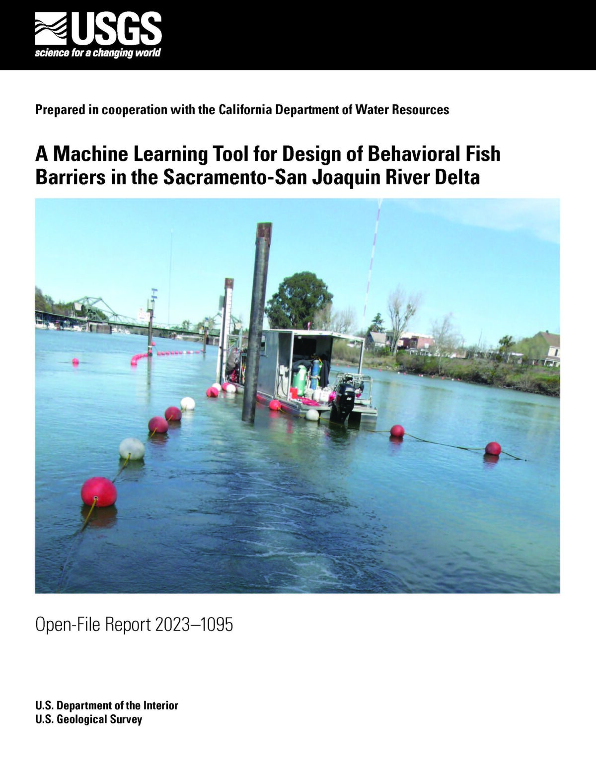 A Machine Learning Tool for Design of Behavioral Fish Barriers in the Sacramento-San Joaquin River Delta