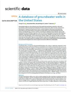 A database of groundwater wells in the United States